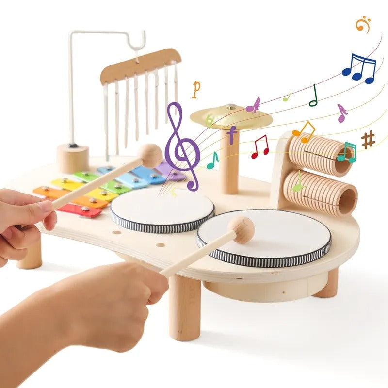 Wooden Montessori Toy Bandstand - teenybuys