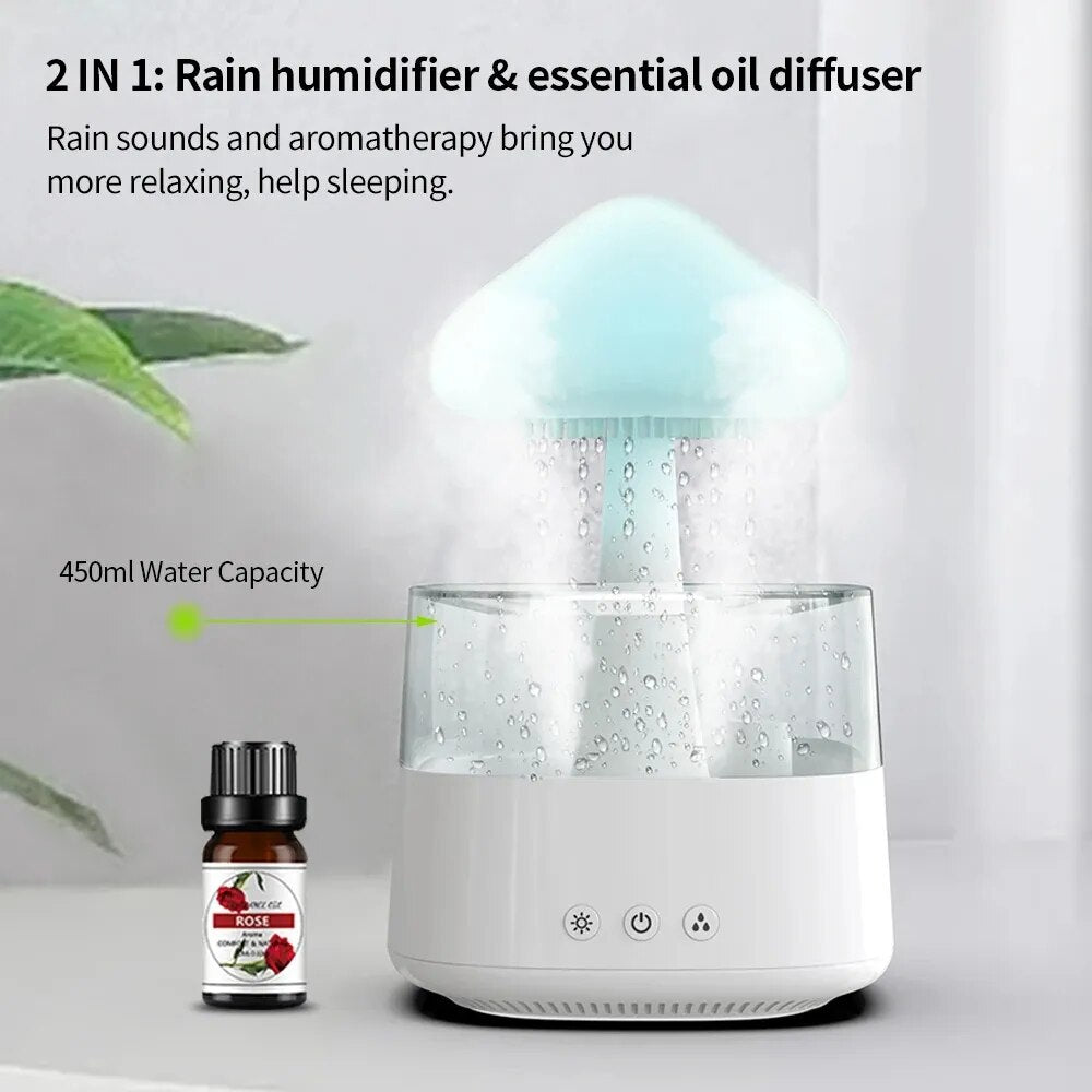 Rain Cloud Humidifier & Essential Oil Diffuser - teenybuys