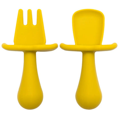 BPA Free Silicone Mini Fork & Spoon Set | 2 Piece - teenybuys