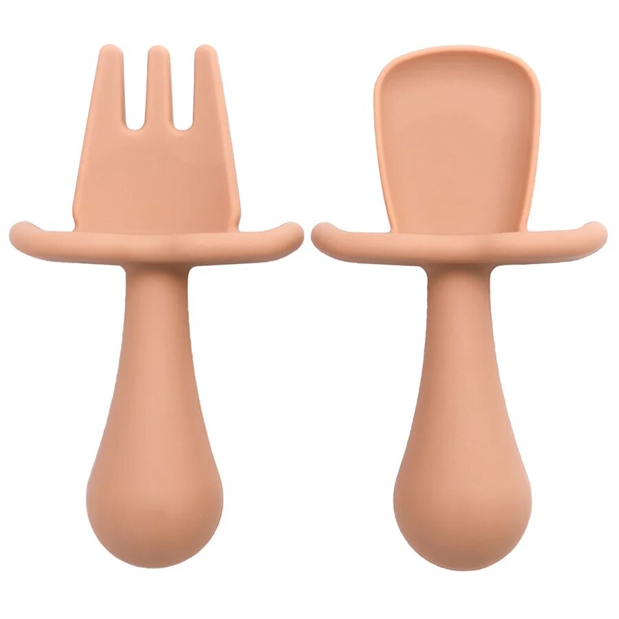 BPA Free Silicone Mini Fork & Spoon Set | 2 Piece - teenybuys