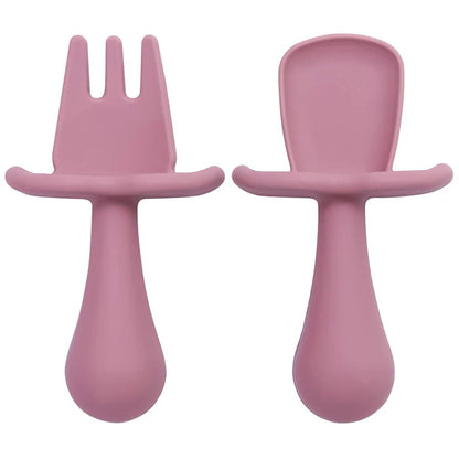 BPA Free Silicone Mini Fork & Spoon Set | 2 Piece - teenybuys