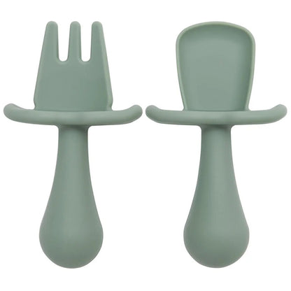 BPA Free Silicone Mini Fork & Spoon Set | 2 Piece - teenybuys