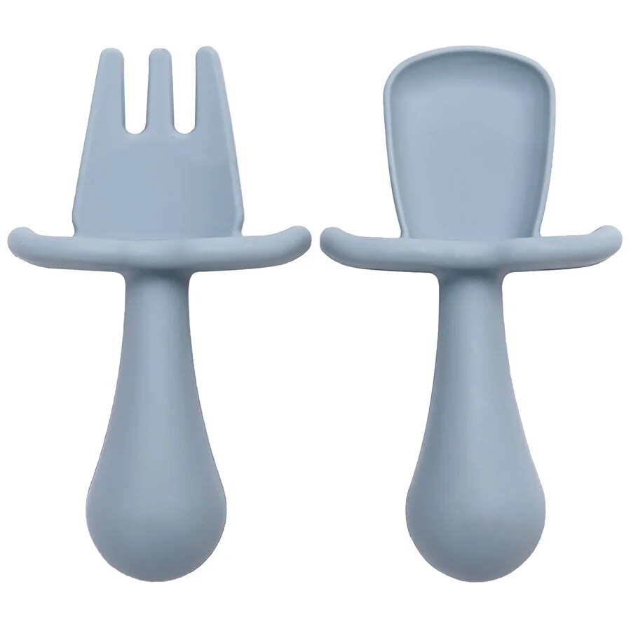 BPA Free Silicone Mini Fork & Spoon Set | 2 Piece - teenybuys