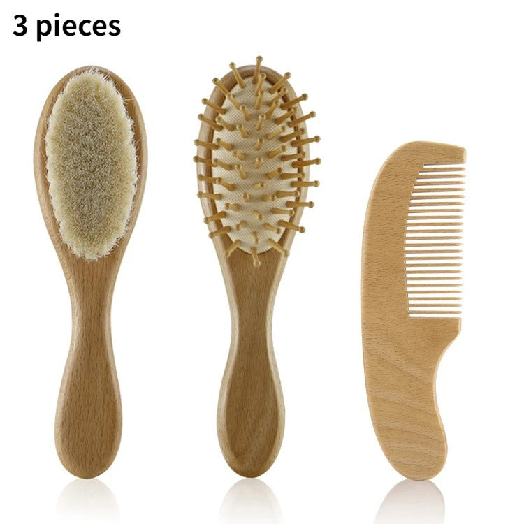 Wool Brush and Wooden Comb Set | 2 and 3 piece - teenybuys